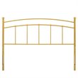 Pemberly Row Modern Farmhouse King Metal Spindle Headboard in Gold
