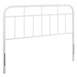 Pemberly Row Modern Farmhouse Twin Metal Spindle Headboard in White