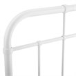 Pemberly Row Modern Farmhouse Full Metal Spindle Headboard in White