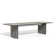 Pemberly Row Contemporary 10' Conference Table in Gray Steel