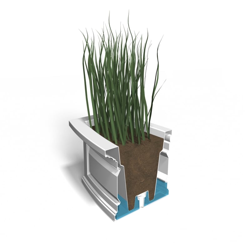 Pemberly Row 5ft Weatherproof Traditional Plastic Window Box in White