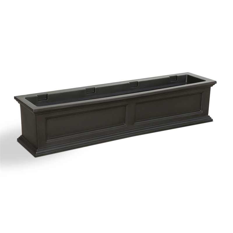 Pemberly Row 4ft Traditional Plastic Window Box in Espresso Finish