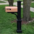 Pemberly Row Weatherproof Traditional Plastic Mail Post in Black
