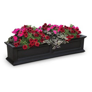 Pemberly Row 5ft Traditional Plastic Window Box in Black Finish