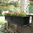Pemberly Row 5ft Traditional Plastic Window Box in Black Finish