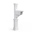 Pemberly Row Weatherproof Traditional Plastic Mail Post in White