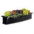 Pemberly Row 5ft Weatherproof Traditional Plastic Window Box in Black