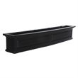 Pemberly Row 5ft Weatherproof Traditional Plastic Window Box in Black