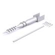 Pemberly Row Traditional Metal No Dig Ground Anchor in Silver Powder Coating