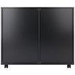 Pemberly Row 2-Section Contemporary Wood Mobile Storage File Cabinet in Black