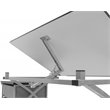 Pemberly Row Contemporary Drawing Table with Stool in Silver and Black