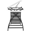 Pemberly Row Contemporary Drawing Table with Stool in Black and White