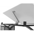 Pemberly Row Contemporary Drawing Table with Stool in Black and White