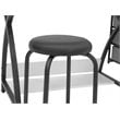Pemberly Row Contemporary Drawing Table with Stool in Black and White