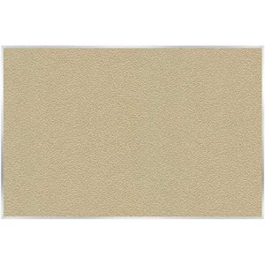 Pemberly Row Vinyl 4' x 10' Bulletin Board with Aluminum Frame in Caramel