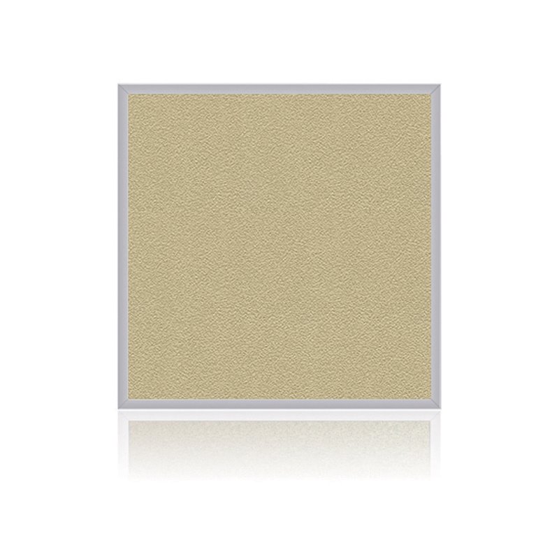 Pemberly Row Vinyl 4' x 4' Bulletin Board with Aluminum Frame in Caramel