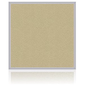 Pemberly Row Vinyl 4' x 4' Bulletin Board with Aluminum Frame in Caramel