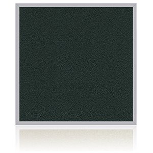 Pemberly Row Vinyl 4' x 4' Bulletin Board with Aluminum Frame in Ebony Brown