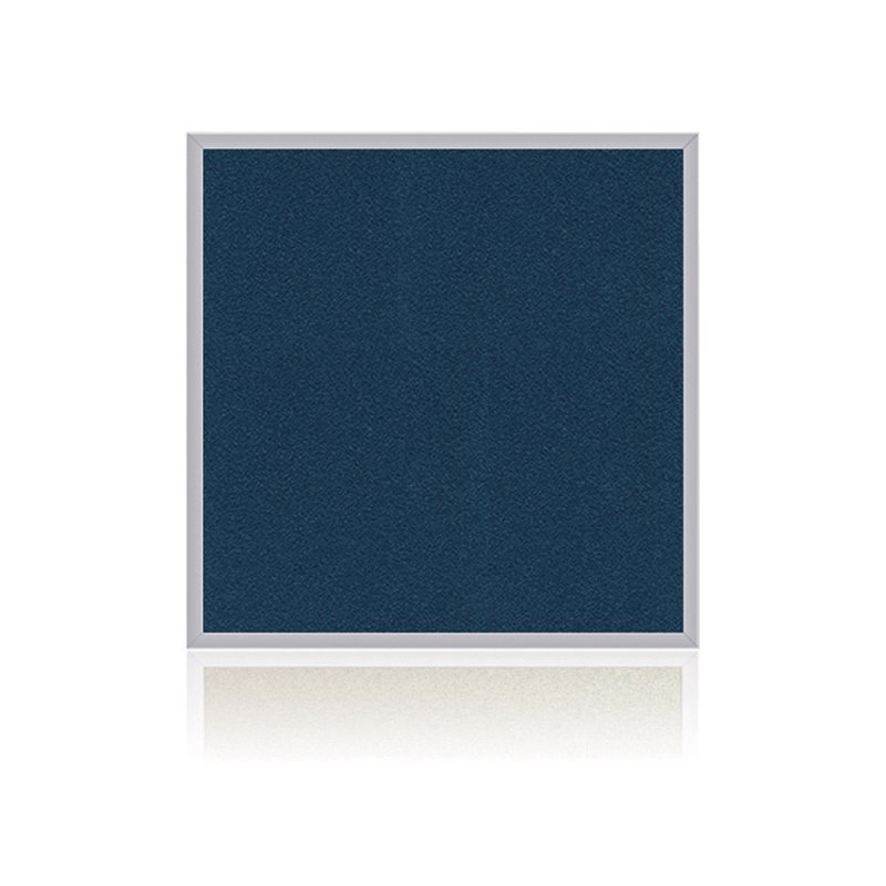 Pemberly Row Vinyl 4' x 4' Bulletin Board with Aluminum Frame in Navy