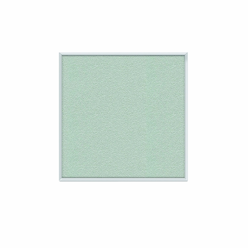 Pemberly Row Vinyl 4' x 4' Bulletin Board with Aluminum Frame in Silver