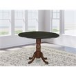 Pemberly Row Traditional Wood Dining Table in Black/Mahogany