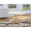 Pemberly Row Traditional Wood Dining Table in White/Oak Finish