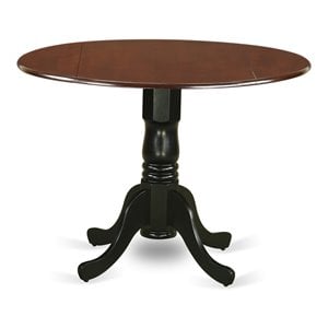 Pemberly Row Traditional Wood Dining Table in Mahogany/Black