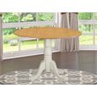 Pemberly Row Traditional Wood Dining Table in Oak/White Finish