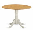 Pemberly Row Traditional Wood Dining Table in Oak/White Finish