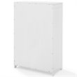 Pemberly Row Transitional Wood Storage Cabinet in White/Nickel