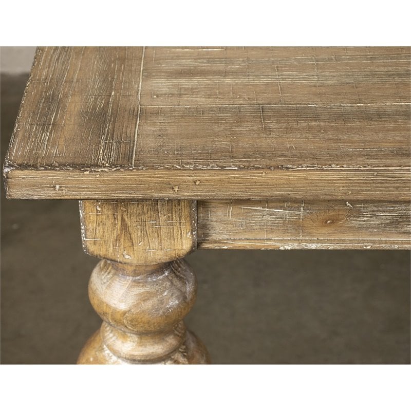 Pemberley Row Pine Snowy Desert Brown Dining Table Rectangular Extendable 66