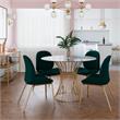 Pemberly Row Glass Top Dining Table in Tempered Glass with Brass