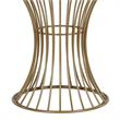 Pemberly Row Glass Top Dining Table in Tempered Glass with Brass