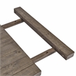 Pemberly Row Reclaimed Pine Wood Extension Dining Table in Weathered Brown