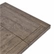 Pemberly Row Reclaimed Pine Wood Extension Dining Table in Weathered Brown