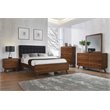 Pemberly Row 5-Piece California King Wood Bedroom Set Dark Walnut and Dark Gray