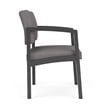 Pemberly Row Reception Waiting Guest Chair-Charcoal Steel-Light Gray