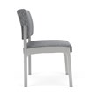 Pemberly Row Reception Waiting Armless Guest Chair-Silver Steel-Gray