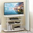 Pemberly Row Turn-N-Tube Wood 4-Tier TV Stand for TV up to 50