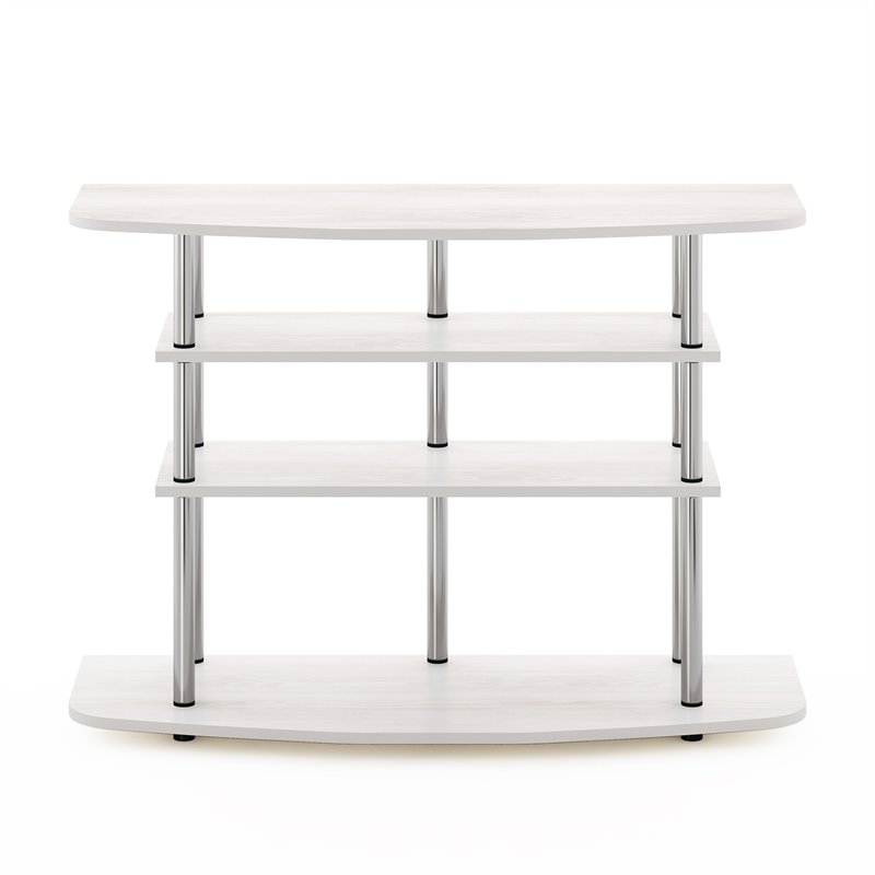 Pemberly Row Turn-N-Tube Wood 4-Tier TV Stand for TV up to 50