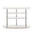 Pemberly Row Turn-N-Tube Wood 4-Tier TV Stand for TV up to 50