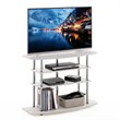 Pemberly Row Turn-N-Tube Wood 4-Tier TV Stand for TV up to 50