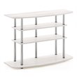 Pemberly Row Turn-N-Tube Wood 4-Tier TV Stand for TV up to 50