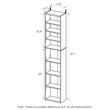 Pemberly Row Contemporary Engineered Wood 8-Tier Media Tower in Espresso