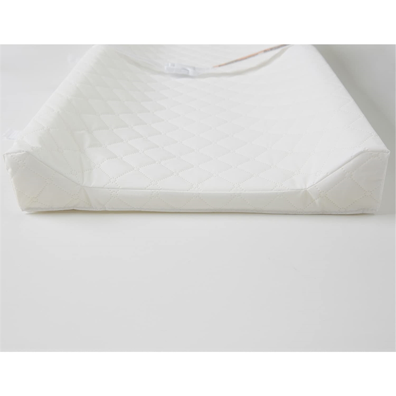 Pemberly Row Contemporary Vinyl Cover Contoured Changing Pad in White