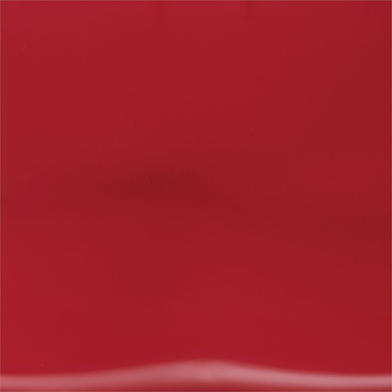 Pemberly Row Contemporary Metal Outdoor Loveseat Glider in Red