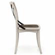 Pemberly Row Rustic Wood Dining Chair in Antique White (Set of 2)