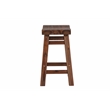 Pemberly Row Saddle 18 inch Stool Chestnut Wire-Brush Set of 2