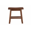 Pemberly Row Saddle 18 inch Stool Chestnut Wire-Brush Set of 2