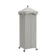 Pemberly Row Modern Fabric Outdoor Towel Valet in Gray/Matte Black